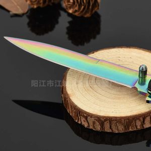 Steel Survival Stainless Self-Defense Knife, Swordfish Folding Gift, Outdoor Knife Without Cutting Edge F3f1da