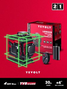 YEVOLT YVGLL4XS16 4-Plane Green Laser Level 4D 16 Lines Self-Leveling Professional Machine Horizontal & Vertical Measuring Tools