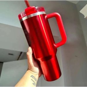 Holiday Red Joint Model Parade Black Chroma H2.0 40Oz Stainless Steel Tumblers Cups With Silicone Handle Lid Straw Car Mugs Water Bottles 0522