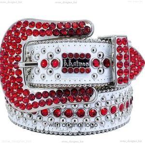 2023 Men Women Bb Simon Belt Luxury Designer Bb Belts Retro Needle Buckle Belts 20 Color Crystal Diamond 19e3