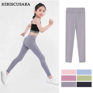 High Waist Naked Feeling Push Up Sport Girl Fiess Running Yoga Seamless Leggings Gym Children Skinny Pants L2405