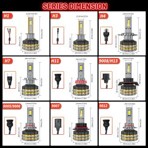 HynByzj 1200W H7 H4 LED PEZZIO 1000000LM H1 Bulbi di auto H3 H8 H9 H1 HB3 9005 HB4 9006 9012 9007 9008 Luci LED LED 6000K