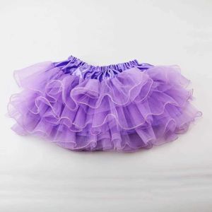 Spódnice dziewczyny puszyste 2-8 lat szyfonowa pettispyrt stałe kolory 3 okłady tutu spódnice dziewczyna taniec spódnica świąteczna tiul petticoat y240522