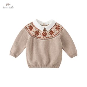 Dave Bella Warm Children Autumn Winter baby Boy Pullover Clothing Baby Long Sleeve Sweater Knitted Shirt DB4224231 L2405