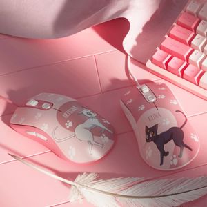 Akko Sailor Moon Wired Gaming Mouse AG325 Artemis Luna Japan Style Cartoon Cat LightWeight Game Mouse for Girl