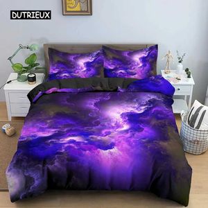 Yatak Setleri 3d Down Nevresim Kapak Psychedelic Yatak Fermuarı ile 2/3 Ekstra Büyük Konforlu Deluxe Covers Polyester H240521 PC8Z