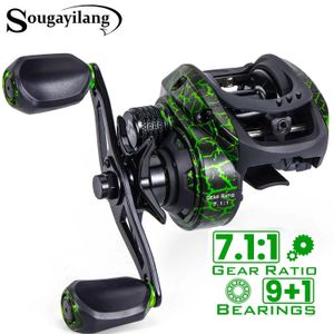 Sougayilang Baitcasting Reel 91BB 71 1 High Speed Gear Ratio Max Drag 10Kg with Aluminum Spool Casting for Bass Pike 240514