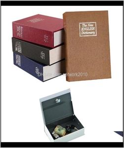 Boxes Bins Book Piggy Bank Creative English Dictionary Money With Lock Safe Deposit Home Mini Cash Jewelry Security Storage Box Mi3729405