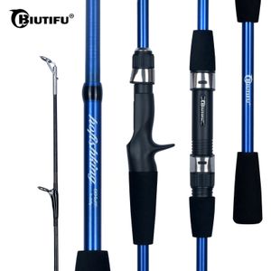 BIUTIFU Baitcasting Spinning Mini Fishing Rod 45 Section 1821mTravel Carbon Casting Weight 520g Fast Ultralight Lure Pole 240514