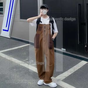 Designer Men's Pants 2023 Summer Men Bib Solid Color Casual Jumpsuit Streetwear Joggers Multi Pockets Fashion Suspenders Cargo Overalls 569