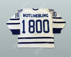 Custom DRAKE HOTLINE BLING 1 800 HOCKEY JERSEY INCLUDES PATCHES Top Stitched S-M-L-XL-XXL-3XL-4XL-5XL-6XL