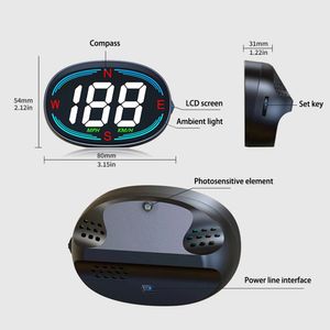 Nuovo tachimetro digitale GPS Digital HUD HUD Display Speed ​​Alarm Gadgets Inteligentes per All CAR MPH KMH