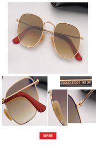 Principais designers de 51 mm de tamanho de sol hexagonal feminino lente plana espelho gradiente de óculos gafas de sol Women UV400 Factory P57666092