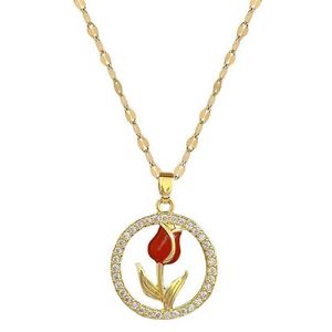 Pendant Necklaces Home>Product Center>Luxury Ring>Rose Necklace>Female Internet Celebrity Versatile Clavicle Chain d240522