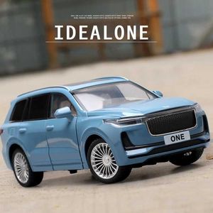 Diecast Model Cars 1 32 LEADING IDEAL ONE Alloy New Energy Car Model Diecast Metal Electric Vehicles Car Model Simulation Sound and Light Kids Gift