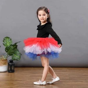 Skirts Fashion Girls Tutu Super Fluffy 6 Layers Petticoat Princess Ballet Dance Tutu Skirt Kids Cake Skirt Chritsmas Children Clothes Y240522