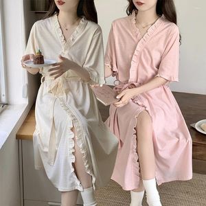 Abbigliamento da casa 2024 Summer Short Short Cotton Kimono abiti Kimono per donne Corea Sleep abbigliamento da bagno Augio da bagno abiti da casa