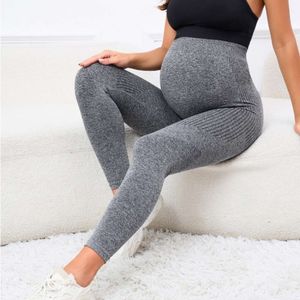 Pregnant Women's Thin Bottoming Spring And Summer New Maternity High Elastic Belly Support Pants L2405
