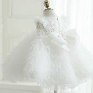 Christening dresses Christmas dress baby girl newborn 1st birthday flower wedding baptism princess Q0521