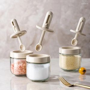 Garrafas de armazenamento multifuncional tempero tempero jar umidade à prova de vidro de vidro pimenta cozinha de cozinha organizadora