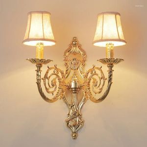 Wall Lamp European Zinc Alloy Bedroom Bedside Living Room Background El Corridor Decoration Light