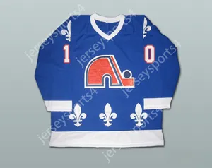 Custom Guy Lafleur 10 Quebec Nordiques Jersey Hockey Top Stitched S-M-L-Xl-Xxl-3xl-4xl-5xl-6xl