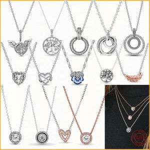 Collana cardiaca elevata e set d'orecchio 925 argento sterling adatto per i gioielli regalo di compleanno femminile 240522