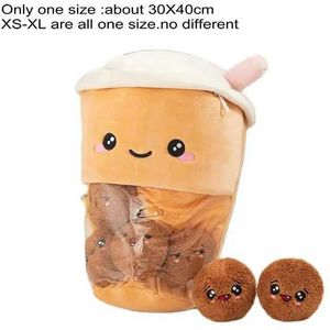 Plush Dolls Cute Boba Milk Tea Plush Toy Soft Fill Latte American Coffee Flavor Milk Tea Embrace Pillow Ball Cloth Boba Tea Cup Mat H240521 8NTM