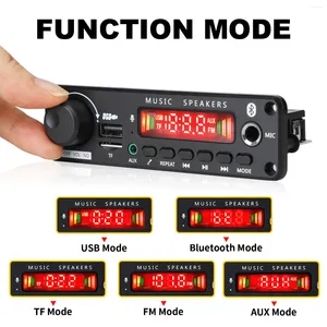 Bluetooth Decoder Board 12V 6.5mm Microphone FM Radio TF USB Car Audio Music Player Speakers Volume Control