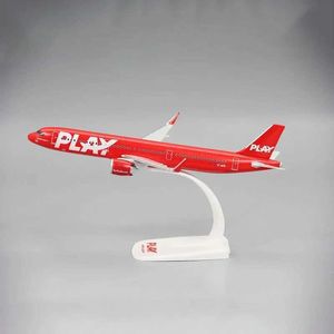 航空機モドル1 200スケールA321neoフライプレイアイスランドプレイエアABSプラスチック飛行機モデルおもちゃ航空機飛行機モデル玩具集会Y240522