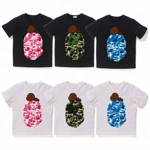 Kinder T-Shirts Kleinkinder Designerin Jungen Kleidung Mädchen Jugendstraße Casual Tops Sommer Kurzarm T-Shirts Kid Clothing Hip Hop Preisinte T-Shirts Blac B77i#
