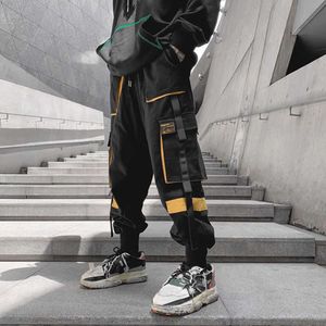 HOUZHOU Techwear Pants Haruku Cargo Trousers Male Hip Hop Loose Casual Streetwear Japanese Men Clothing Patchwork M522 60