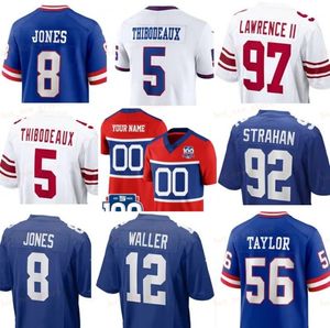 9 Malik Nabers Kayvon Thibodeaux Brian Burns Football Jersey Jalin Hyatt Deonte Banks Daniel Jones Dexter Lawrence Taylor Michael Strahan Devito Singletary