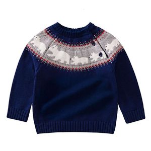 Julbjörn långärmad stickad tröja Autumn Winter Baby Barn Girls Boy Pullover Sweaters Children's Clothes L2405