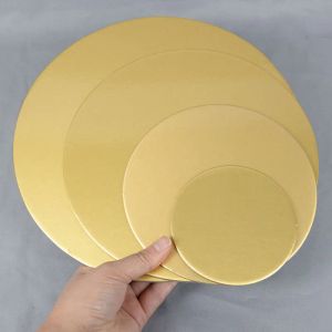 Sobremesa Decoração Supplate Surface Golden Superfície impermeabilizada com revestimento de bolo de base Diâmetro de papelão de círculo de papel 10-333cm Placa de bolo redonda