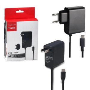 Nintendo Switch AC Adapter Travel Wall Charger Strömförsörjning för NS Switch Lite EU US Plug med Box Package ZZ