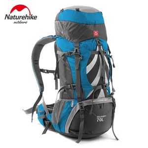 야외 가방 Naturehike Mountain Backpack 야외 대용량 70L 하이킹 백팩 캠핑 경량 프로 스포츠 배낭 Q240521