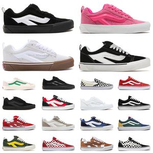 Skateboard Sneakers Shoes Knu Skool Designers Shoe Men Women Black White Navy Gum Mege Check Brown Outdoor Trainers