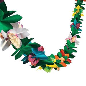 Party Decoration 3M Hawaiian Paper Garland Hawaii Summer Tropical Supplies Luau Wedding Birthday Decor