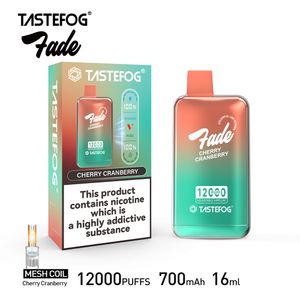 Новый Tastefog Fade 12000 Puffs Ondesable Vape Разноцветный цифровой экрановый экране.