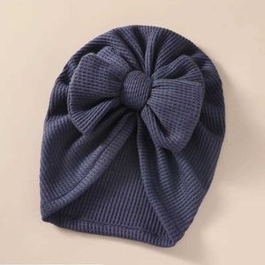 Hair Accessories Solid Knitted Turban Baby Girl Cap Winter Warm Infant Hat Elastic Child Newborn Head Wraps Toddler Bonnet Baby Hair Accessories Y240522