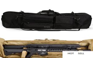 Mochila de caça à caça de bolsas de pistola dupla tática Rifle duplo de transporte de sacos de caça para M249 M16 AR153767908
