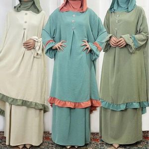 Ubranie etniczne 5 kolorów Ramadan muzułmańskie islamskie kobiety z kapturem modlitwa Khimar hiżab abaya arabska szata Suknia tradycyjna odzież