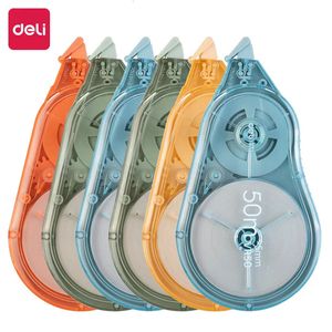 Deli 6pcs/Lot Correction Tape 300M Roller Gult емкость Белая Коррекция лента канцелярские канцелярские товары поставляют ленту ядра широко 5 мм 240522