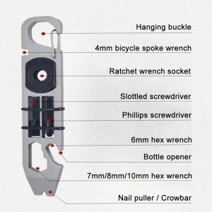 Ratchet tornavida çok fonksiyonlu legbar mini EDC çoklu allen anahtar şişe açıcı taşınabilir dış bisiklet onarım araçları