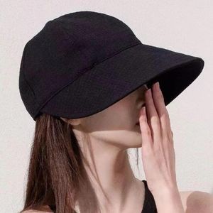 Berets Women Visor Ladies Foldable Hat Stylish Women's Large Brim Baseball With Adjustable Drawstring For Face Gardening