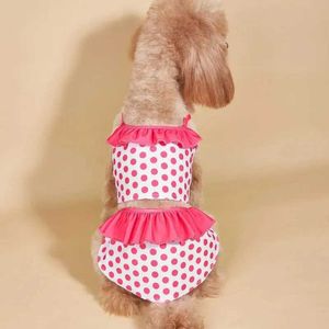 Собачья одежда INS Pet Swimwear Cat Deshate Top Top Одежда для щенка с одной кусочкой платья платья бикини для маленьких собак H240522