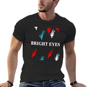Мужская футболка 2024 Летняя новая мужская футболка Bright Eyes Band Футболка индивидуальная дизайн ваш собственный милый топ веселый топ с коротким рукавом Top Street Q240521