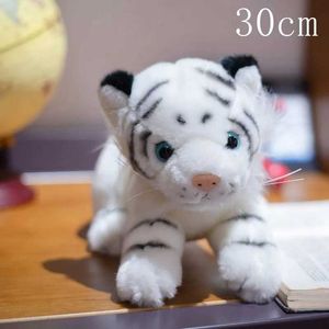 Dolls de pelúcia três poses vívidas brinquedos de tigre animado animais simulados modelo de decoração caseira