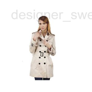 Casacos femininos Designer clássico de alta qualidade mulheres usam estilo britânico Slim Womens Trench Coat S-xxl agora 8bm2